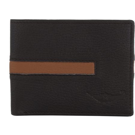 Simple Men Black Genuine Leather Wallet  (8 Card Slots)...