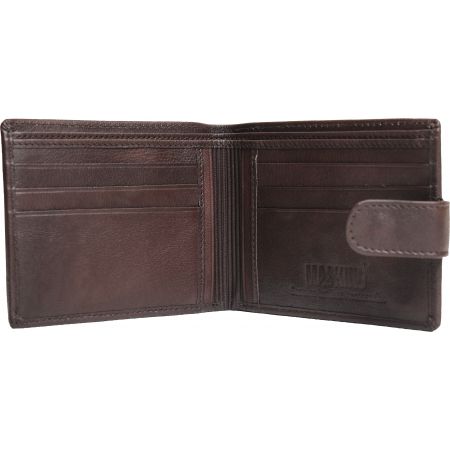 Slim Button Napa Wallet Brown