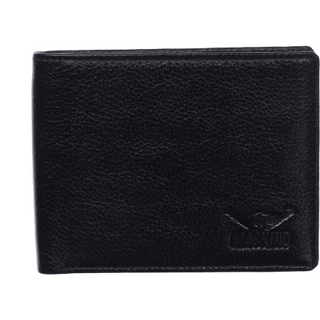 Genuine Leather 5006 NDM Black Over Flap Wallet