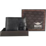 100% Genuine Leather wallet and card holder two in One MSKWCh0.43Bk