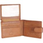 Upper Buttun Mini Wallet Card Holder NDM Tan