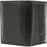 Vertical NDM Genuine Leather Card Holder Black