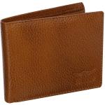 Genuine Leather Inside Button Wallet Tan