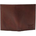 Vertical NDM Genuine Leather Card Holder Brown