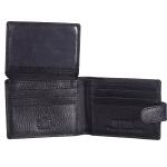 Upper Buttun Mini Wallet Card Holder NDM Black