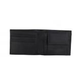 Stylish Men Black Genuine Leather Wallet  (8 Card Slots)