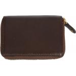 Genuine Leather Zip Unisex Card Holder Brown Colour  MSKZCH041BR