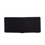 Fashion Men Black Genuine Leather Wallet  (8 Card Slots)