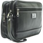 Porpoise Grey100% Genuine Leather Black cash bag (CashBag01) by Maskino Leathers