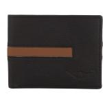 Simple Men Black Genuine Leather Wallet  (8 Card Slots)