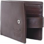 Slim Button Napa Wallet Brown