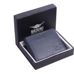 Genuine Leather Wallet 6035 Blue