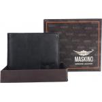 MASKINO Genuine Leather Wallet and Card Holder Two In One Black