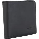 Fashion Men Black Genuine Leather Wallet  (8 Card Slots)