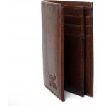 Vertical NDM Genuine Leather Card Holder Brown