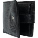 Genuine Leather Button Card Holder Cum Wallet Black