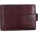 Upper Buttun Mini Wallet Card Holder NDM Brown