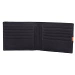 Simple Men Black Genuine Leather Wallet  (8 Card Slots)