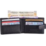 Upper Buttun Mini Wallet Card Holder NDM Black