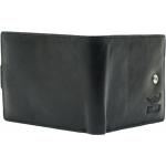 Slim Button Napa Wallet Black