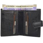 Genuine Leather Book Fold Card Holder Card Holder Black Colour MSKNBCH01Bk