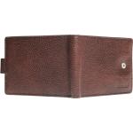 Genuine Leather Button Card Holder Cum Wallet Brown