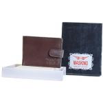 Slim Button Napa Wallet Brown