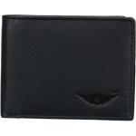 Jet Black Genuine Leather Bi-Fold Wallet by Maskino Leathers