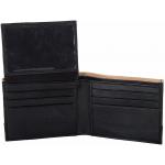 Men Black Genuine Leather Wallet  (8 Card Slots)